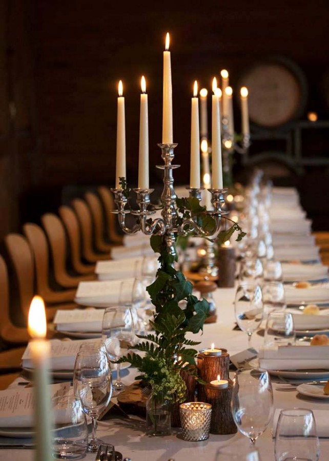 candleabra with ivy wrapped around
